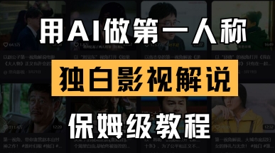 用AI做第一人称独白影视解说,手把手教学,保姆级教程-下班副业站