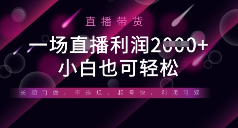 半无人直播带货，一场利润数张，适合所有平台玩法，小白也可轻松-下班副业站